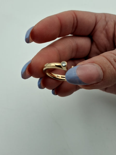 Johan Torp guldring med diamant